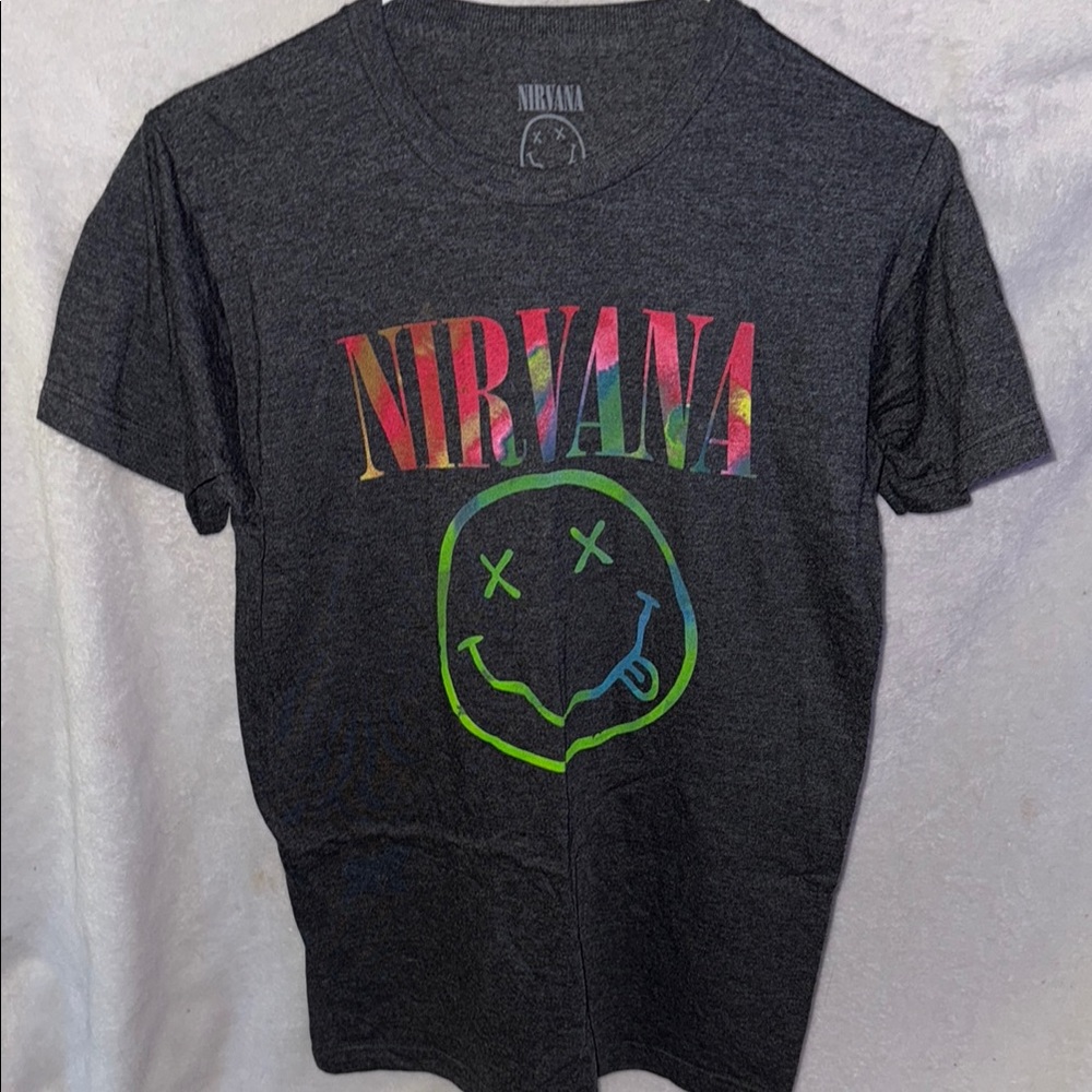 Nirvana Graphic Tee in Multicolor and Gray
